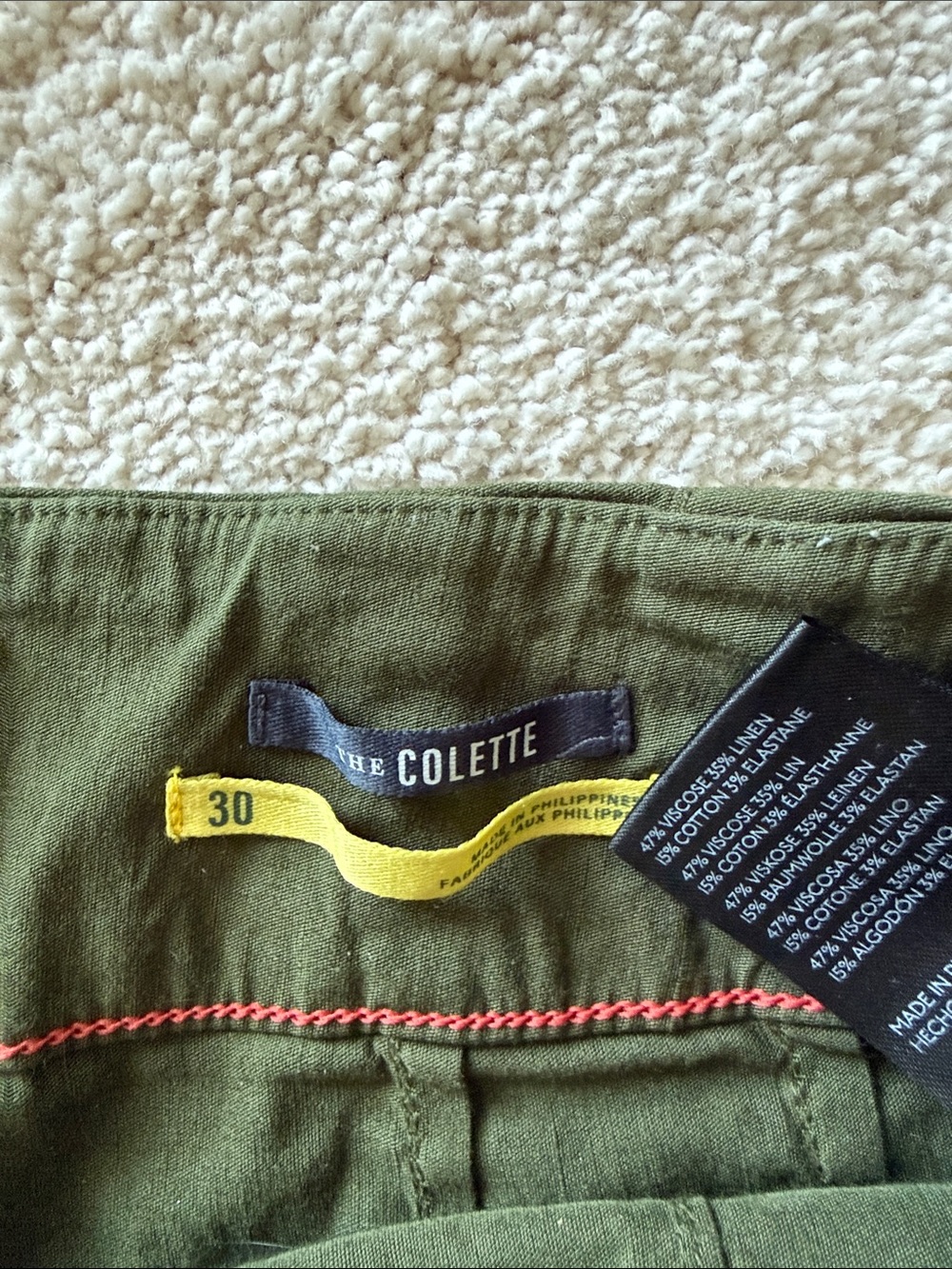 Maeve Olive Green Wide-Leg Pants - Picture 2 of 2